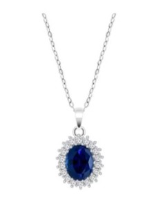 Gargantilla de mujer Piedra Central Azul