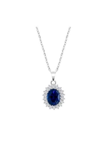Gargantilla de mujer Piedra Central Azul