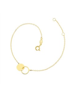 PULSERA DOBLE CÍRCULO ORO DE 9K 