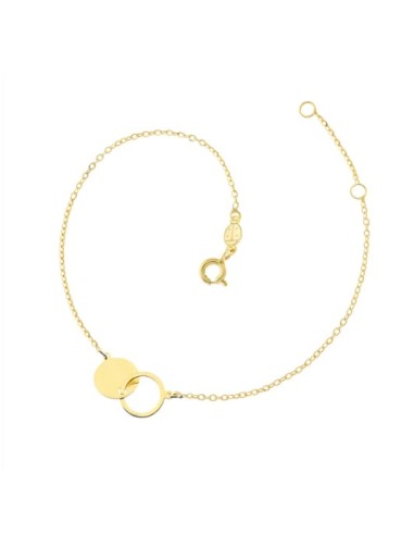 PULSERA DOBLE CÍRCULO ORO DE 9K 