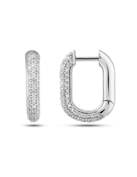 0,83ct- PENDIENTES ARO DIAMANTES ORO BL 18K