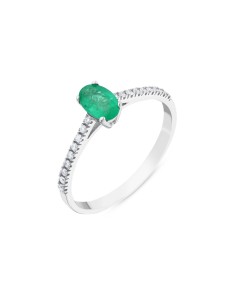 0,10ct- ANILLO DIAMANTES ORO ESMERALDA 18K