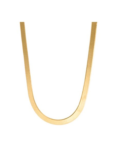 CADENA SERPIENTE MEDIANA PLATA CHAPADA 45CM