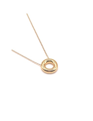 GARGANTILLA PARA MUJER PLATA LISA 15 MM BAÑO ORO