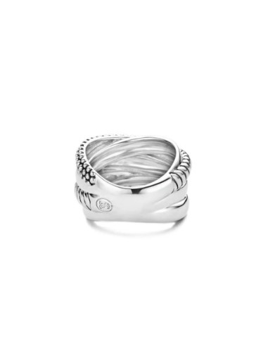 Anillo para mujer Multibanda en Plata y circonitas