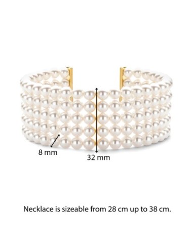 Gargantilla Ancha de Perlas 32 mm