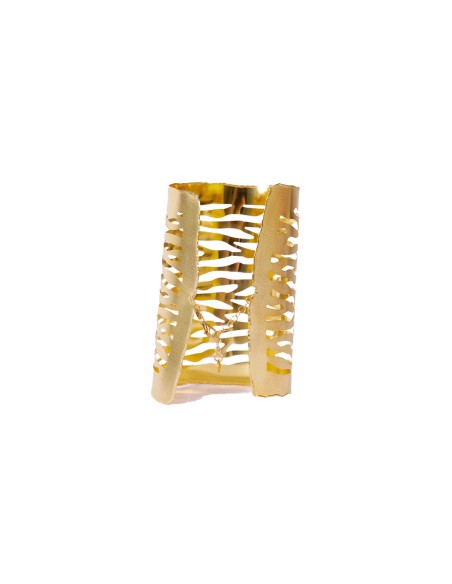 Pulsera esclava athenea zebra - dorado