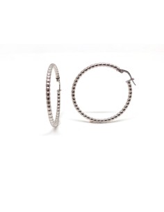 PENDIENTES PARA MUJER PLATA ARO 3,5CM Texturizados