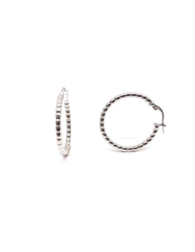 PENDIENTES PARA MUJER PLATA ARO 2,5CM Texturizados