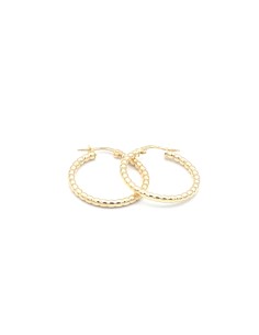 PENDIENTES MUJER PLATA BAÑO ARO 2,5CM Texturizados