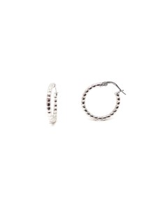 PENDIENTES MUJER PLATA  ARO 2CM Texturizados