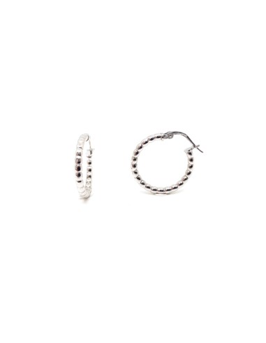PENDIENTES MUJER PLATA  ARO 2CM Texturizados