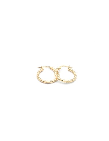 PENDIENTES MUJER PLATA BAÑO ARO 3,5CM Texturizados