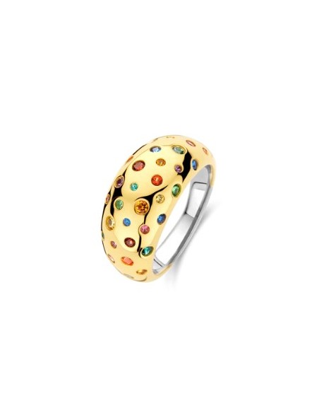 Anillo para mujer Chapado Circonitas Multicolor