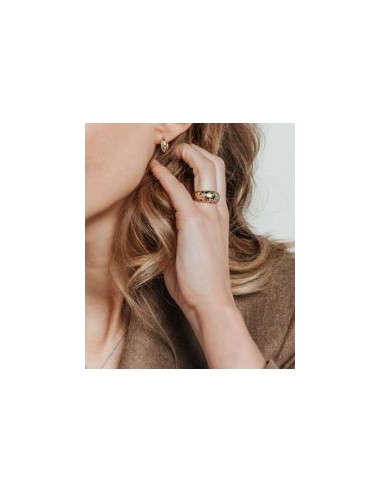 Anillo para mujer Chapado Circonitas Multicolor