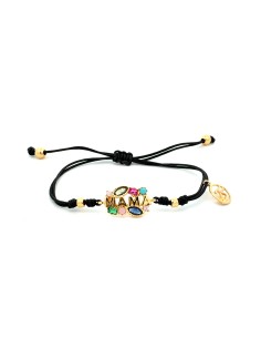 PULSERA MACRAME MULTI ZN MAMA PLATA CHAPADA