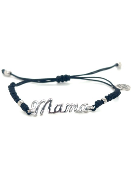 PULSERA MACRAME MAMA PLATA