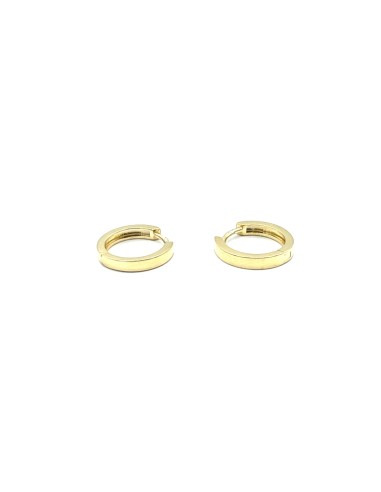 PENDIENTES PLATA ARO BAÑO ORO liso 8mm