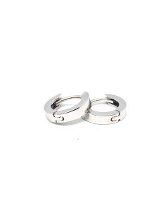 PENDIENTES PLATA ARO liso 8mm