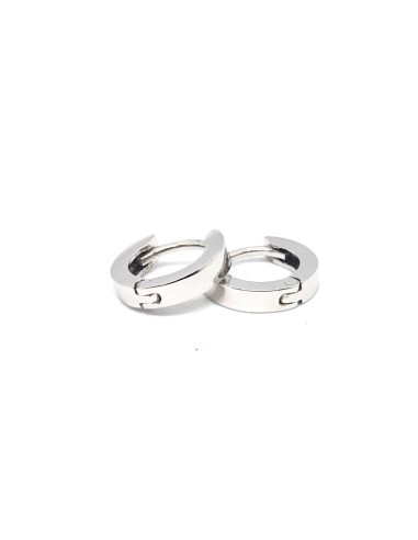PENDIENTES PLATA ARO liso 8mm
