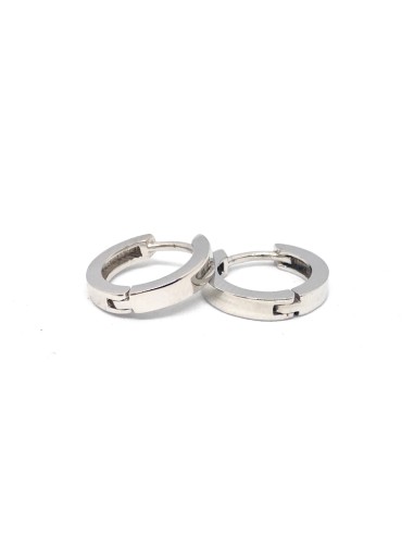 PENDIENTES PLATA ARO liso 10mm