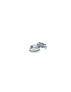 Pendientes aro plata circonitas 