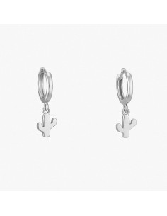 Pendientes de Plata con Cactus Colgante