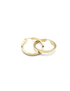 PENDIENTES PLATA CH ARO PLANO 3X3 4,5cm