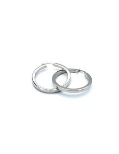 PENDIENTES PLATA  ARO PLANO 3X3 4,5cm