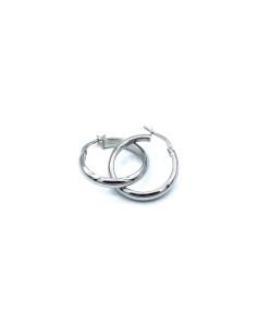 PENDIENTES PLATA  ARO media caña 2cm