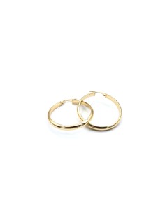 PENDIENTES PLATA CH  ARO media caña 3,5cm