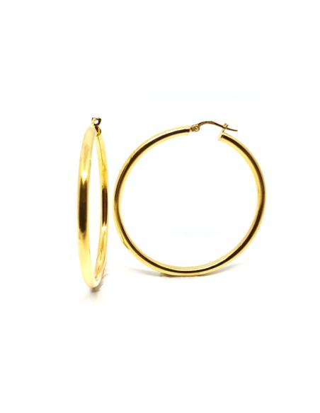 PENDIENTES PLATA CH ARO 3MM 4,5cm