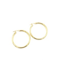 PENDIENTES PLATA CH ARO 3MM 3,5cm
