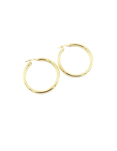 PENDIENTES PLATA CH ARO 3MM 3,5cm