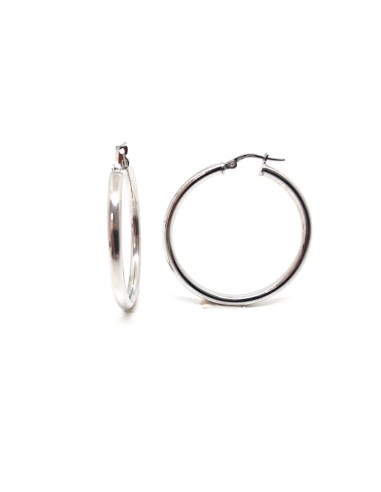 PENDIENTES PLATA ARO 3MM 3,5cm