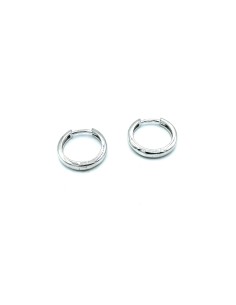 PENDIENTES PLATA ARO 1/2 CAÑA 12 MM