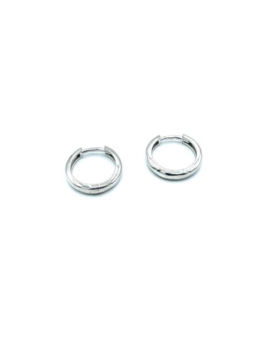 PENDIENTES PLATA ARO 1/2 CAÑA 12 MM