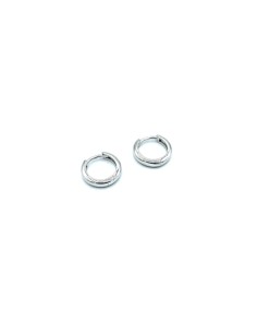 PENDIENTES PLATA ARO 1/2 CAÑA 10 MM