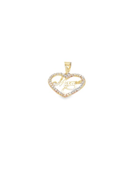 Colgante mama zn corazón oro de 18k