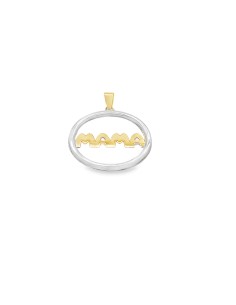 Colgante mama bicolor oro de 18k