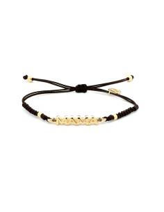 PULSERA MACRAME MAMA PLATA CH CIRCONITAS