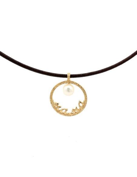 GARGANTILLA MAMA PLATA CH PERLA