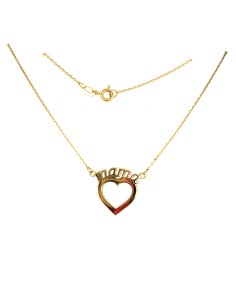 GARGANTILLA MAMA CORAZÓN ORO DE 18K