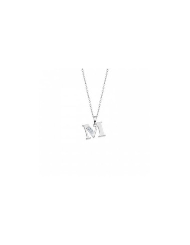 LOTUS SILVER COLLAR SRA.LETRA.M