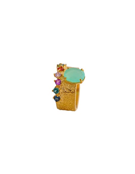 Anillo para mujer textura zn plata ch