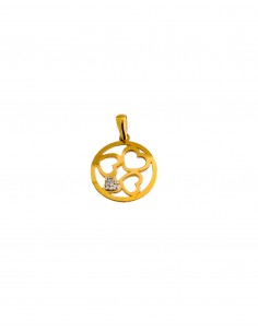 Colgante Círculo de Corazones en Oro de 18K