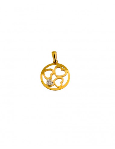 Colgante Círculo de Corazones en Oro de 18K