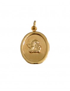 Colgante Ángel Ovalado en Oro de 18K