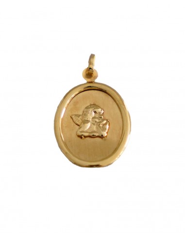 Colgante Ángel Ovalado en Oro de 18K