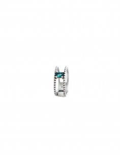 Anillo para mujer doble grano oval plata